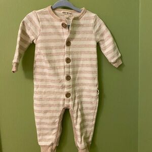 Striped Beige and Cream Kids One Piece